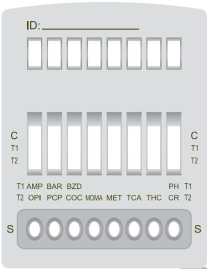 Швидкий тест на виявлення 10 видів наркотичних речовин, сеча, тест-касета, комплект включає піпетку та смужку фальсифікації (Boson, 1L26C3)